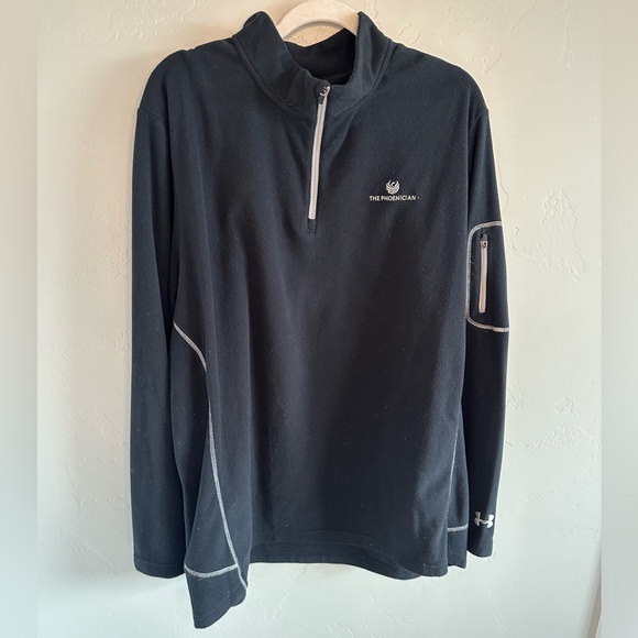 UA Under Armour Quarter Zip Phoenician Golf Pullover Fleece BLACK SZ XXL EUC - Picture 4 of 11